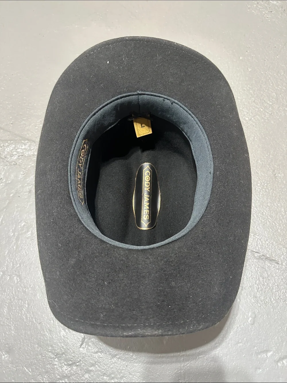 Men's Black Felt Cowboy Hat with Star Concho Band